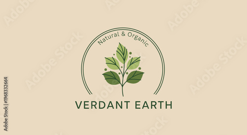 Green leaf logo with text Verdant Earth.