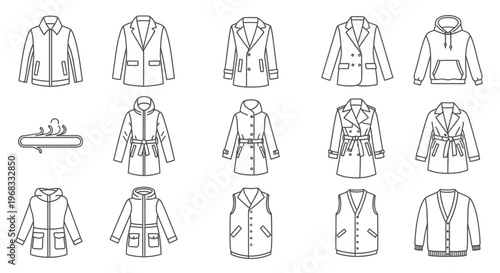 Collection of various jacket styles.