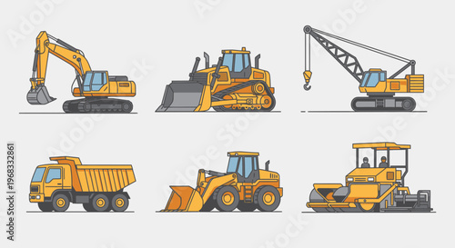 Collection of heavy construction vehicles 2.