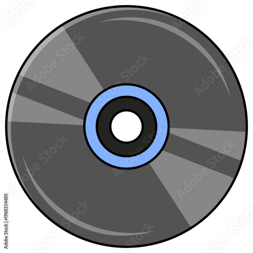 Compact Disc CD DVD Flat Illustration Data Storage Media