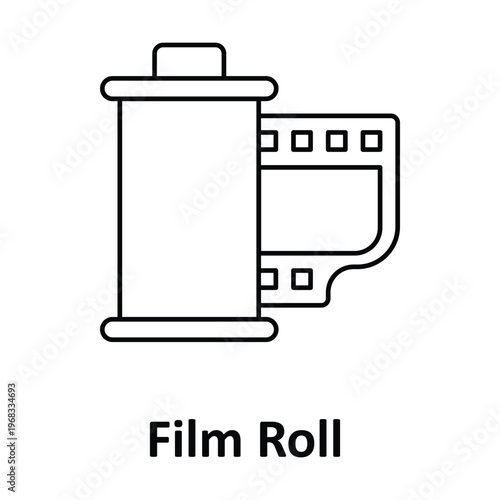 Film Roll Vector icon which can easily modify or edit