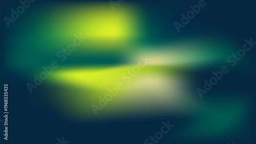 Abstract dark blue background with glowing green and yellow neon gradients