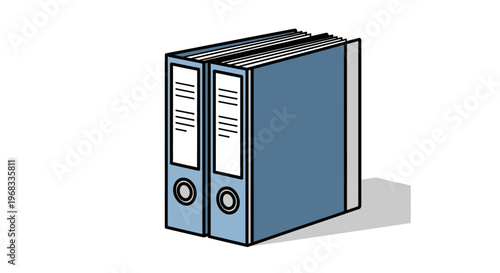 Blue ring binder office supply.