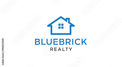 Bluebrick Realty Company Logo Design.