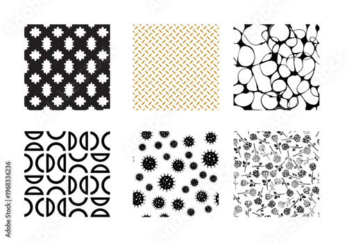 Seamless Geometric Patterns Collection Modern Abstract Set