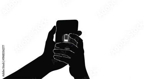 person holding smartphone taking photo