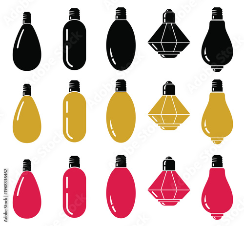 Colorful light bulbs collection a vibrant display of modern and vintage filament bulbs for illumination