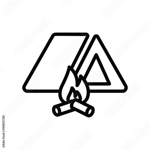 Adventure camping icon