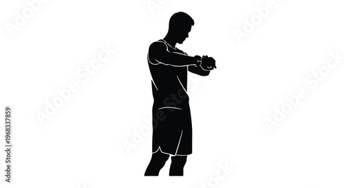 man playing soccer ball silhouette