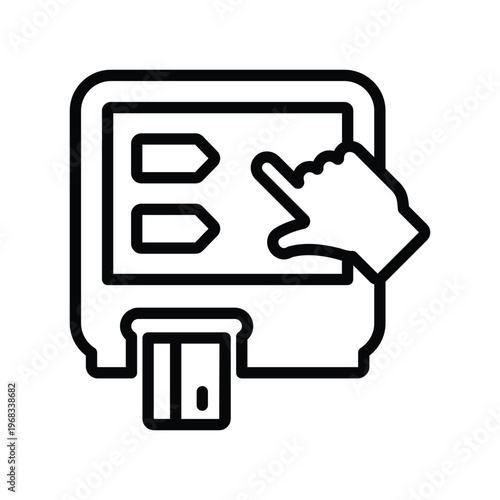 Atm touch screen icon