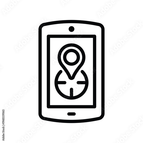 Mobile location tracking icon