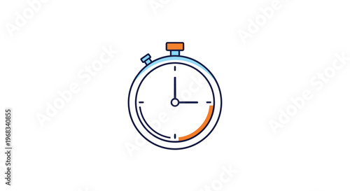 Simple illustrative stopwatch icon representing the passage of time and the concept of deadlines or time-sensitive tasks