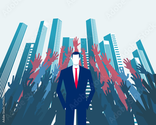 A political or business leader who receives overwhelming attention or support from the public.