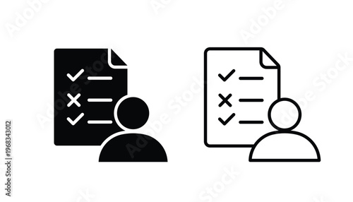 Personal assessment icon in vector. Tasks icon vector. Assessment icons symbol vector. Task management, personal productivity, and goal tracking symbol.
