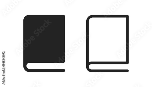 Book icon vector. Simple book symbol. Vector illustration