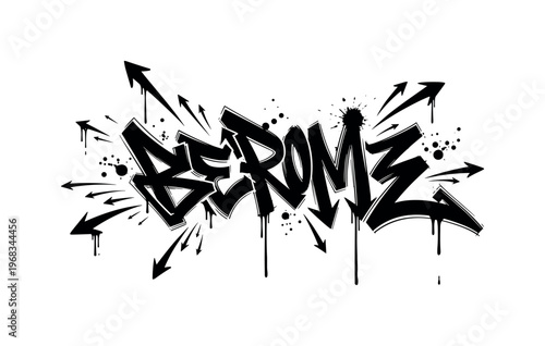 Hello Everyone. lettering and all elements in black. Vector style. AWhite background. Pure white background. Perfect isolation and visual consistency. Dynamic