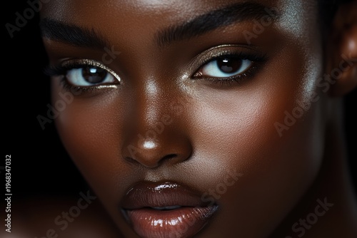 Portrait showcasing beauty and fashion across various skin tones in a minimalist style