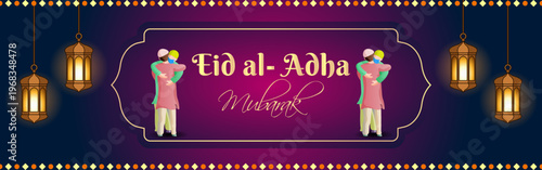 Vector illustration of Eid al Adha social media feed template