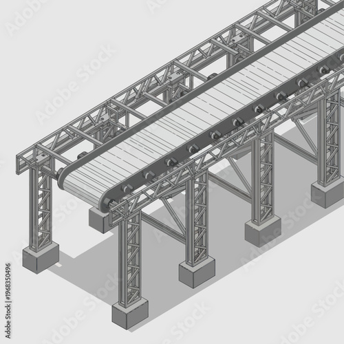 Industrial Conveyor Belt System for Material Transport.