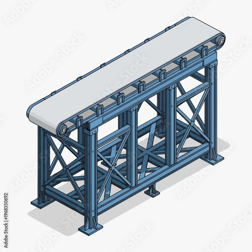 Industrial Conveyor Belt System for Manufacturing and Logistics.