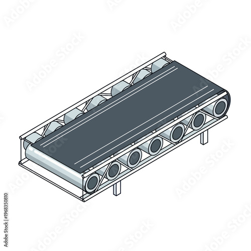 Industrial Conveyor Belt System for Material Handling.