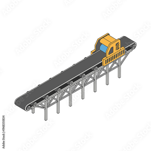 Industrial Conveyor Belt System for Material Handling and Processing.