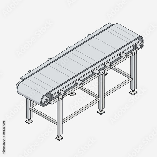 Industrial Conveyor Belt System for Material Handling.