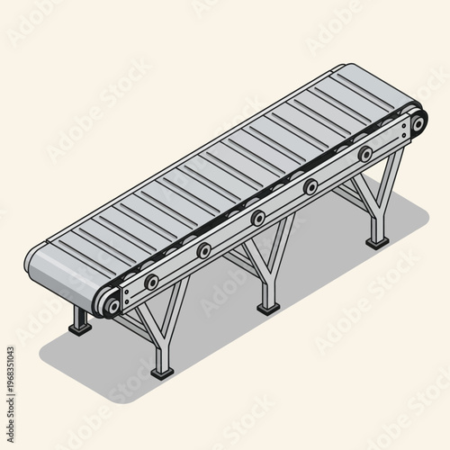 Industrial Conveyor Belt System for Manufacturing and Logistics.