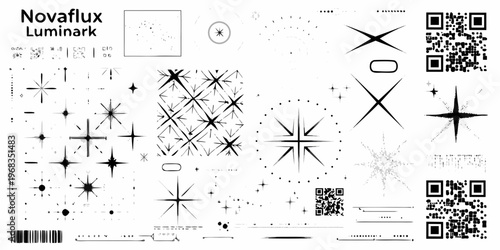 NovafLux Luminark A collection of abstract starbursts and qr codes