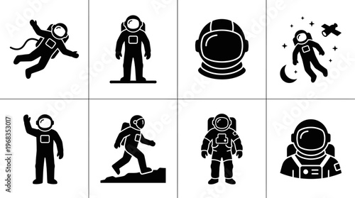 Astronaut and Space Exploration Icons
