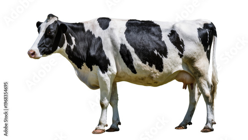 Fotografía Holstein cow with distinctive black and white markings standing gracefully and l