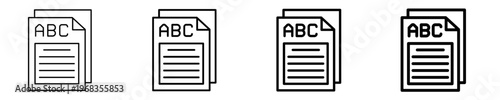 Document Icon Set Different Style Collection