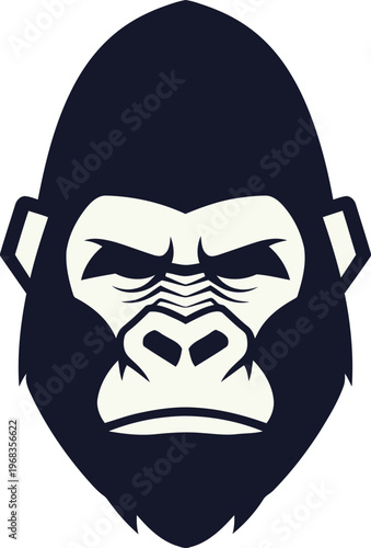 Illustration of a gorilla head.