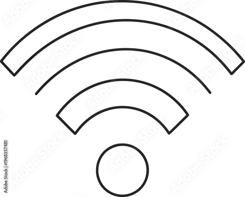Wifi signal icon symbol wireless network.