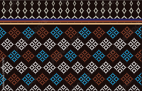 Seamless geometric pattern with colorful retro diamond shapes for decorative wallpaper design