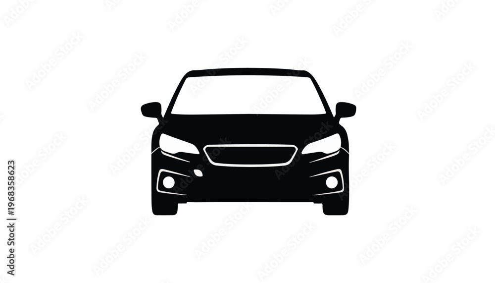 Fototapeta premium Black silhouette of a car