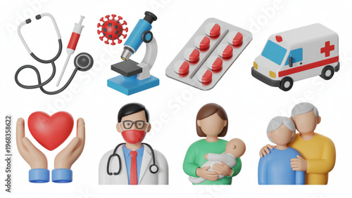 Diverse group of healthcare professionals collaborating to promote health and wellness Vector