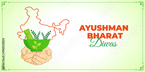 Vector illustration of Ayushman Bharat Diwas social media template