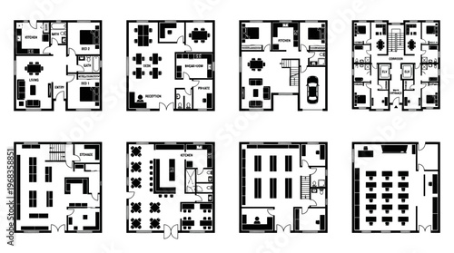Architecture and Building Design Vector Icons