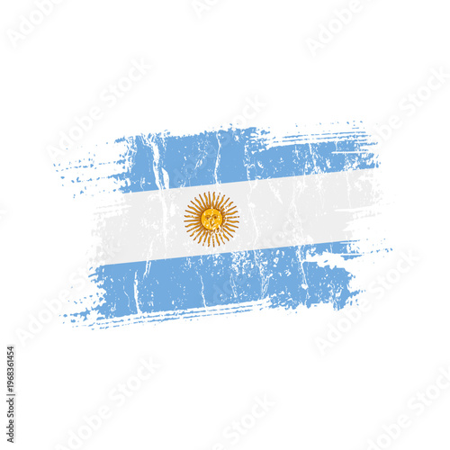 Argentina flag with grunge effect - vector illustration