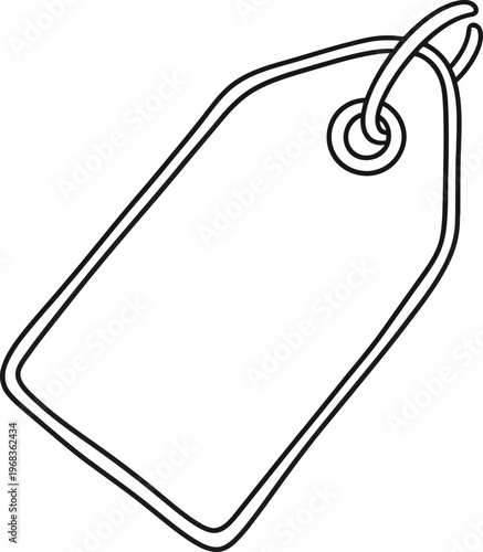 Konstfotografi Blank tag with string attached.