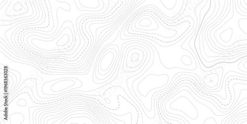 Topographic line contour map background, Topographic map and landscape terrain texture grid,Vector cartography illustration. Topography and geography map grid abstract backdrop.