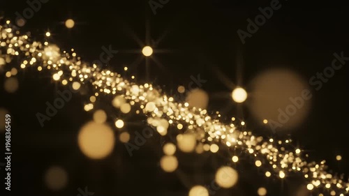 Wallpaper Mural Abstract golden bokeh lights against a dark backdrop Torontodigital.ca