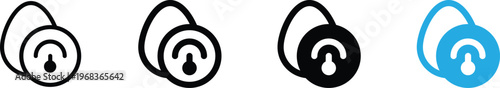 Set of egg timer icons, vector illustration of kitchen cooking timer