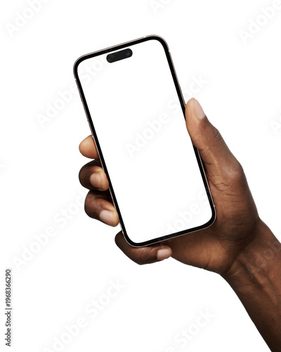 Cuadro en lienzo Mockup iphone hand - clipping path , Studio shot of Smartphone iPhone 17 Pro Max