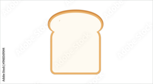 A Simple Slice of Toasted Bread on a White Background Representing a Staple Food Item