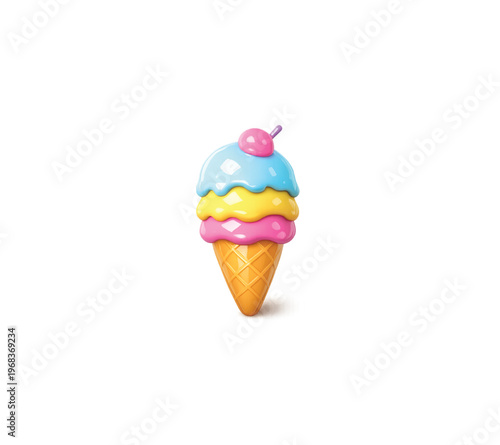 ice cream cone isolated