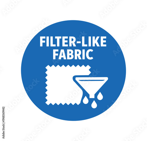 Filter-like fabric icon. filter fabric, absorbent material, liquid filtration, breathable textile. flat vector illustration isolated on white background.