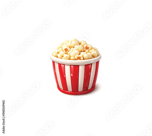 popcorn in a red bucket