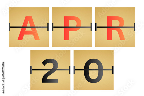 20 April calendar single day, week vector, illustration icon. golden and white color background calendar page vector for of the month April 21